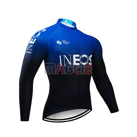 Maglia Castelli Ineos Manica Lunga 2019 Nero Blu - Clicca l'immagine per chiudere